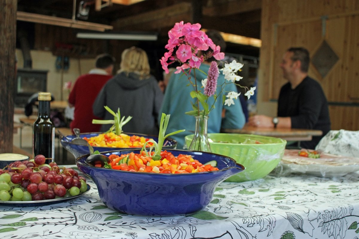 Bush Camp Shelter dining area